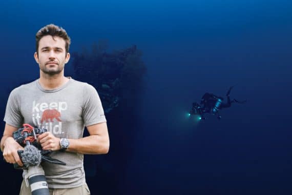 Kevin Sempé, plongeur et cameraman sous-marin